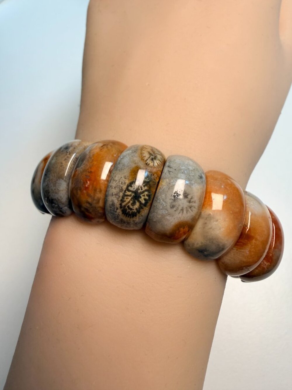 OOAK Fossil Coral Bracelet